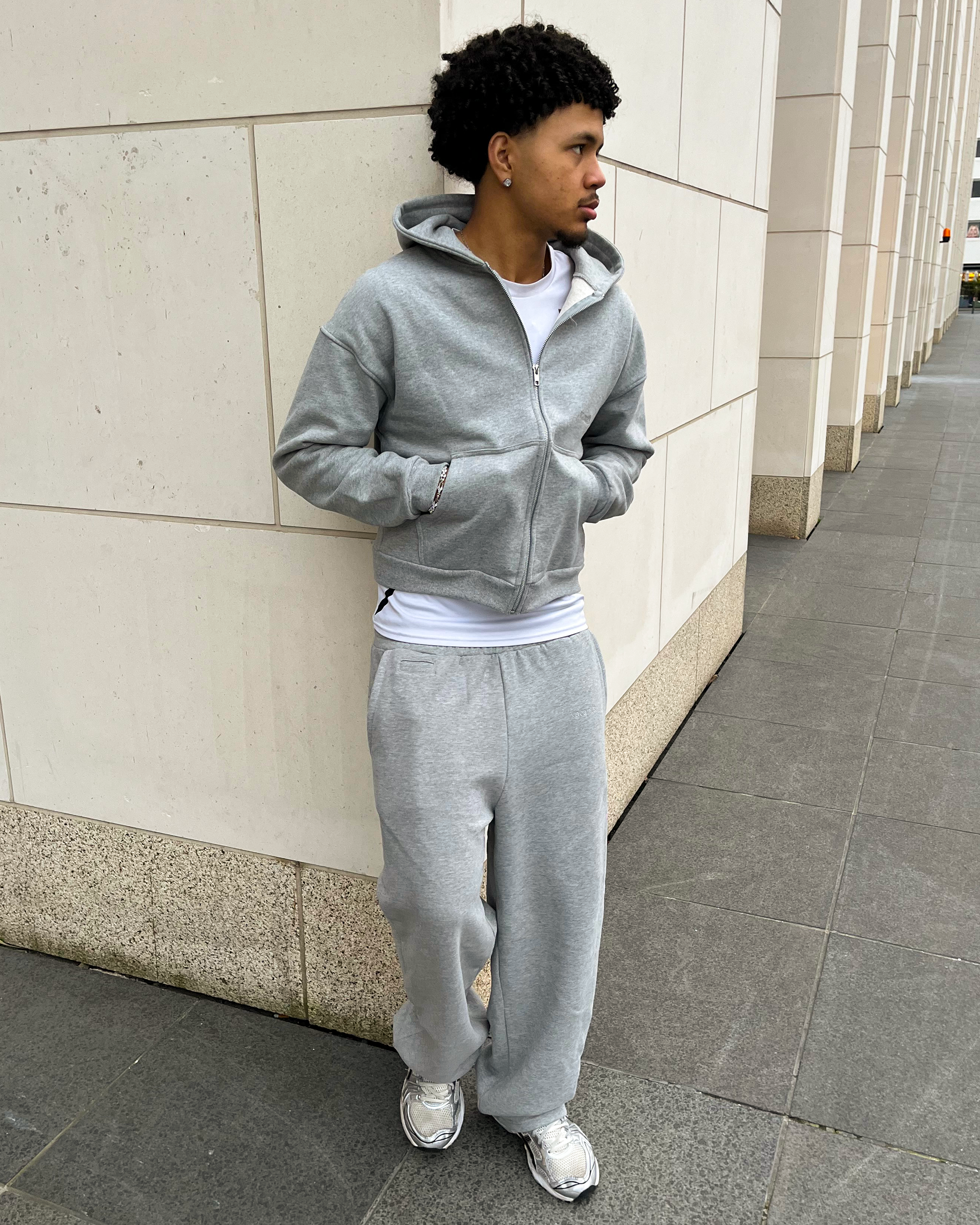 BAGGY SWEATS - MELANGE GREY