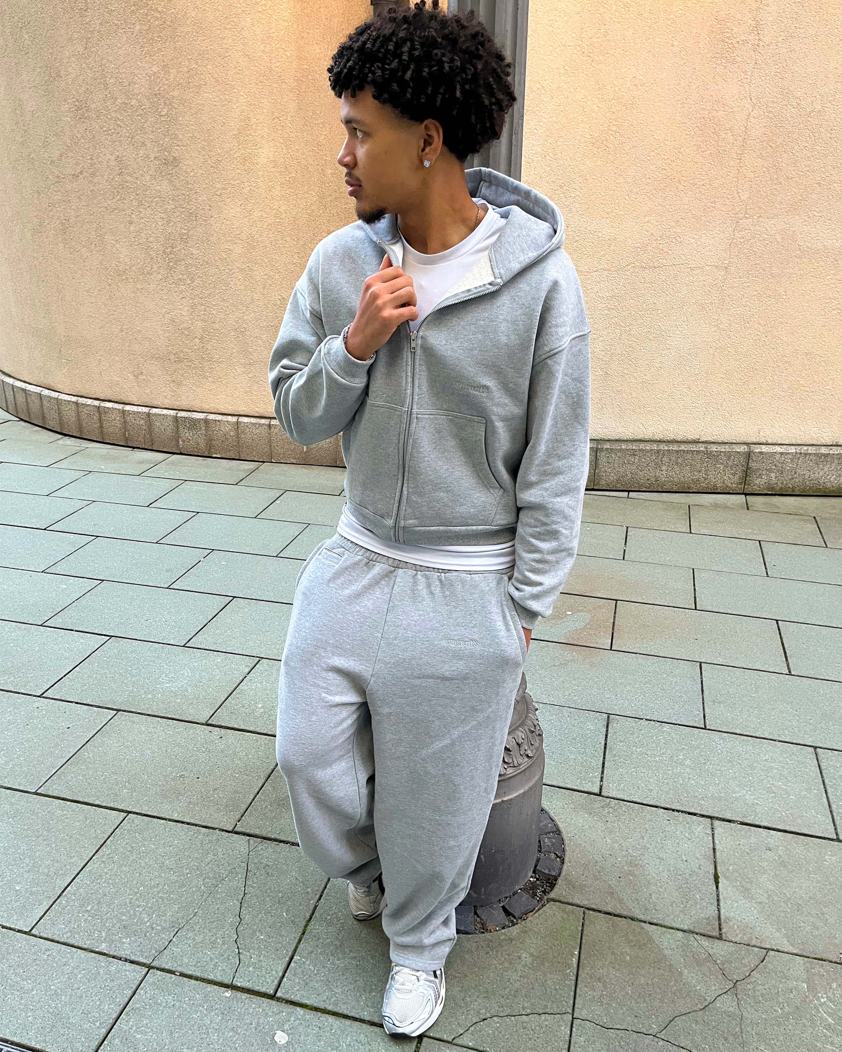 BAGGY SWEATS - MELANGE GREY